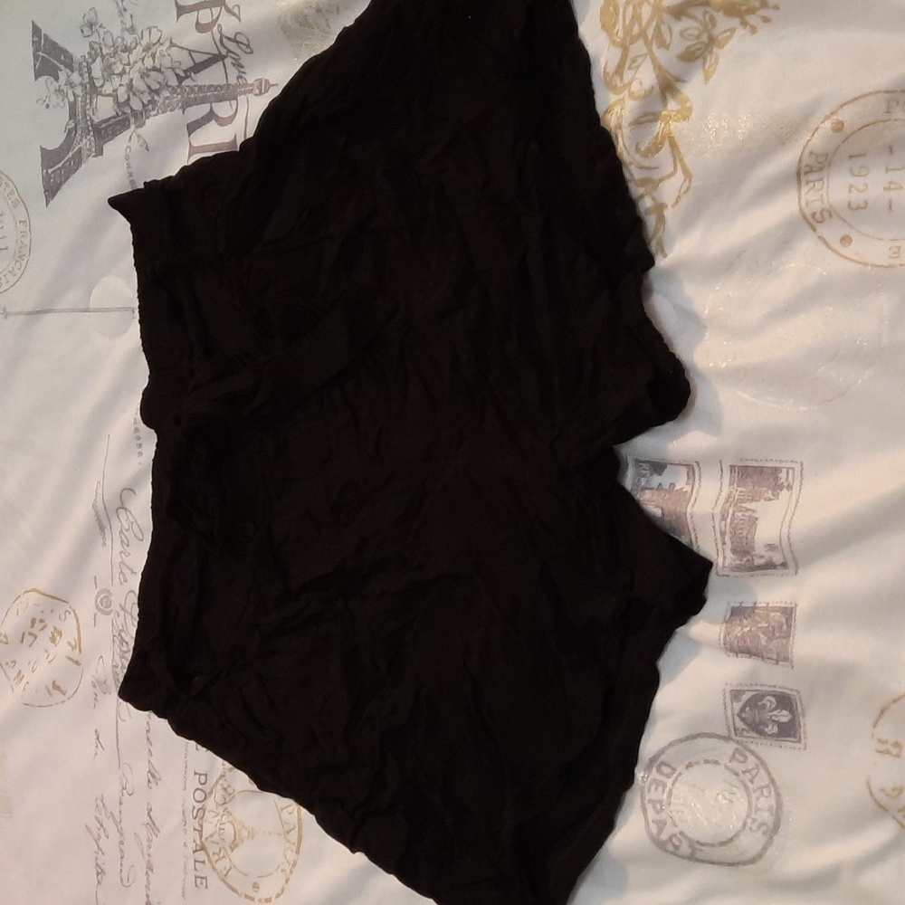 Black summer shorts.